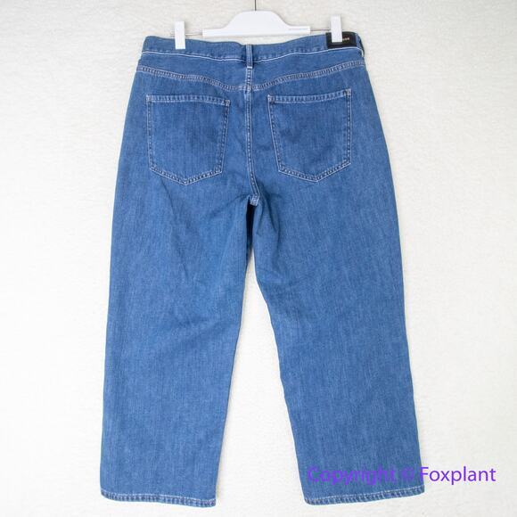 New! Express cropped high rise wide leg jeans, size 14‎ - Picture 6 of 9